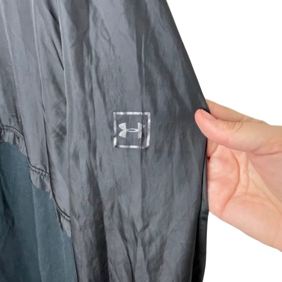 UNDER ARMOUR | Lightweight Mixed Fabric Fitted 3/4 Zip Hoodie Shirt | Size 2XL - Picture 4 of 8